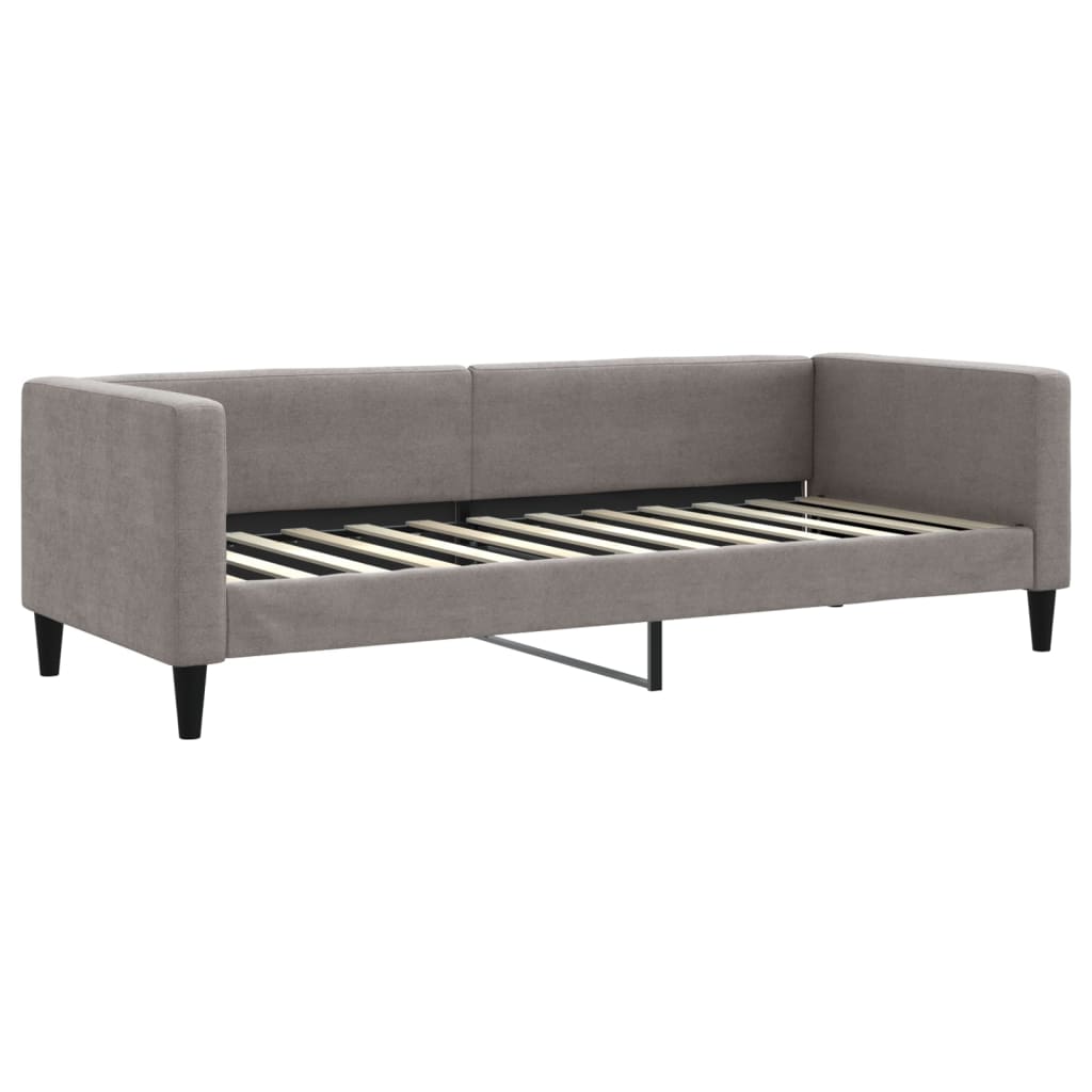 vidaXL Sofa rozsuwana z materacami, kolor taupe, 80x200 cm, tkanina