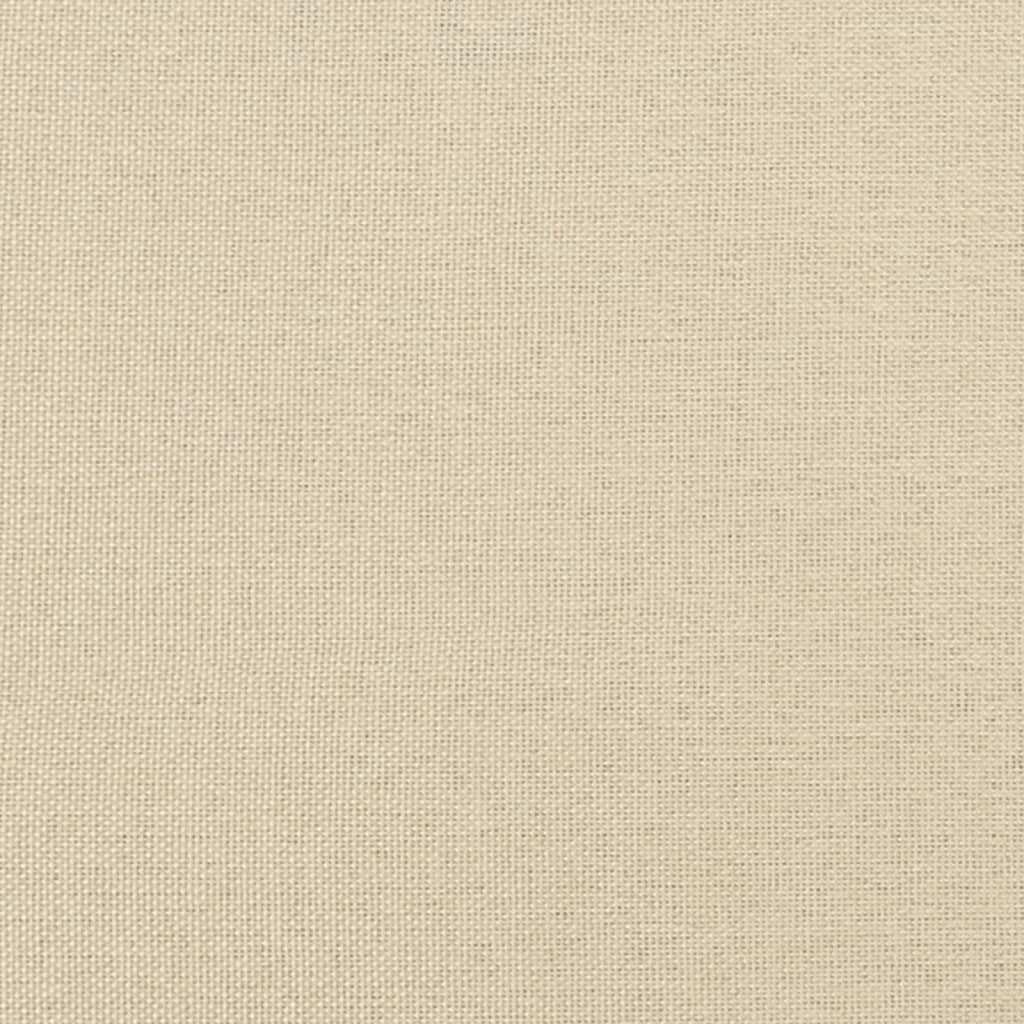 vidaXL Sofa rozsuwana z materacami, kremowa, 90x200 cm, tkanina