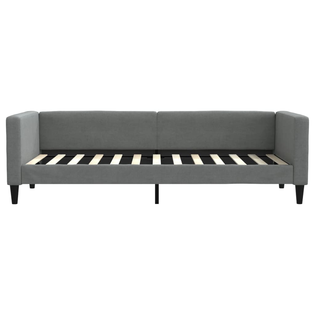 vidaXL Sofa rozsuwana z szufladami, ciemnoszara, 80x200 cm, tkanina