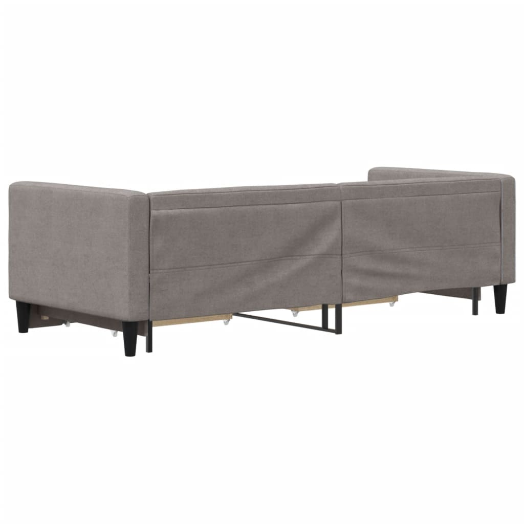 vidaXL Sofa rozsuwana z szufladami, taupe, 80x200 cm, tkanina