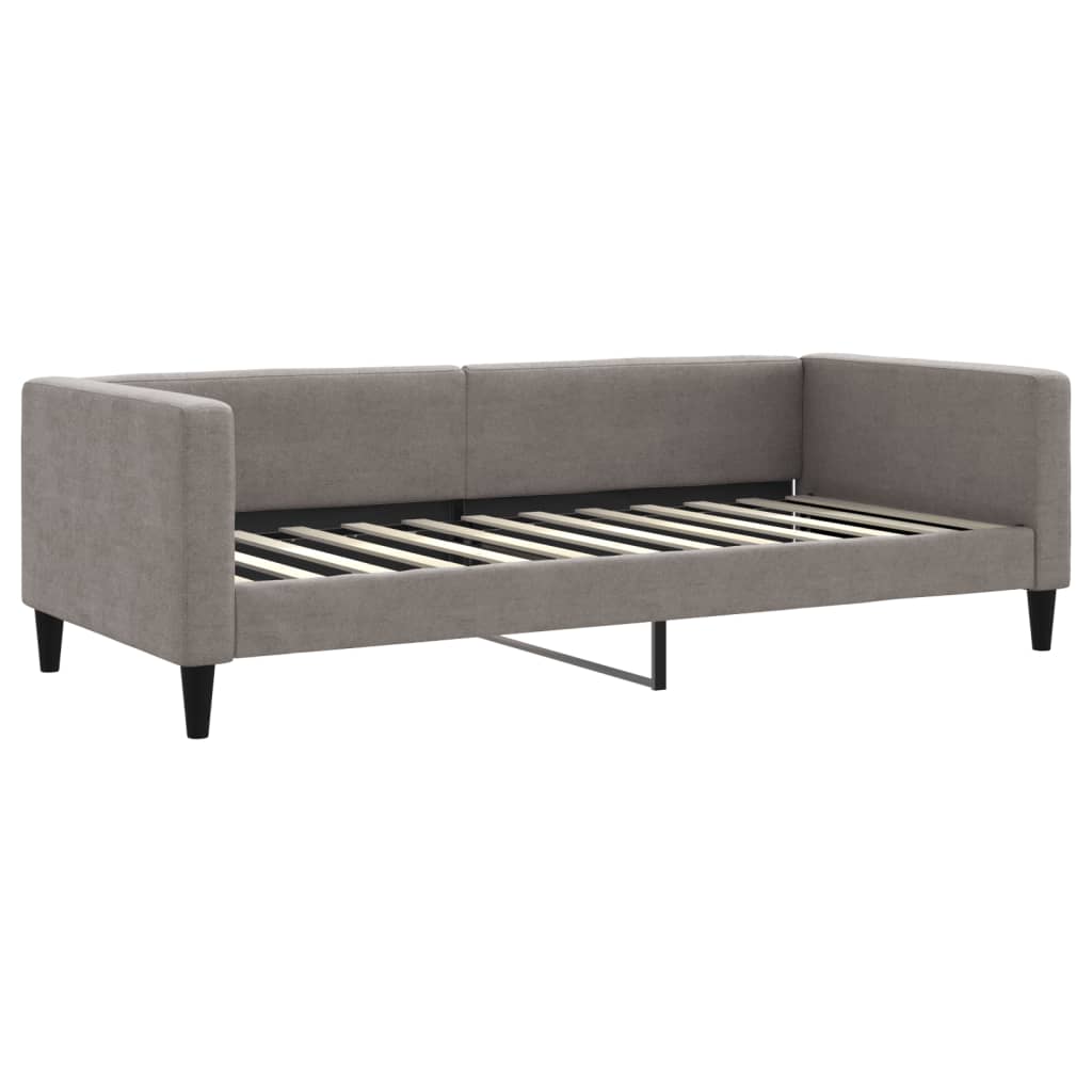 vidaXL Sofa rozsuwana z szufladami, taupe, 90x200 cm, tkanina