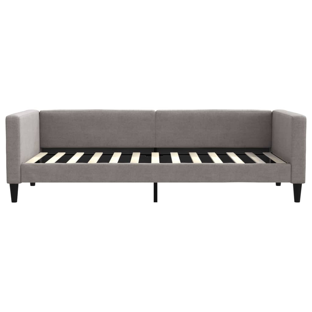 vidaXL Sofa rozsuwana z szufladami, taupe, 100x200 cm, tkanina