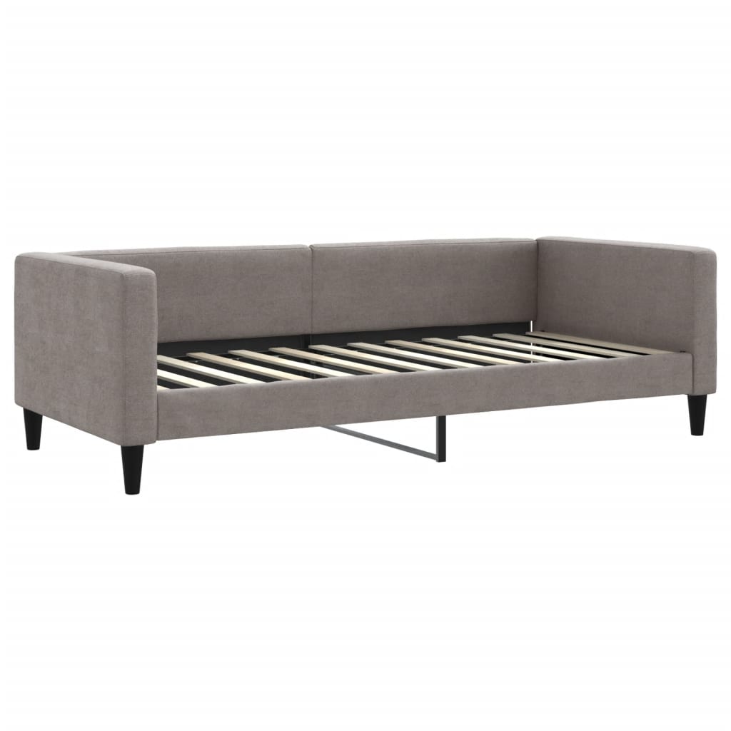vidaXL Sofa rozsuwana z szufladami, taupe, 100x200 cm, tkanina