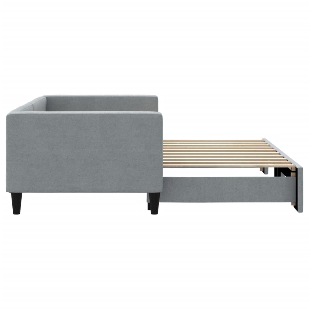 vidaXL Sofa rozsuwana, jasnoszara, 100x190 cm, tkanina