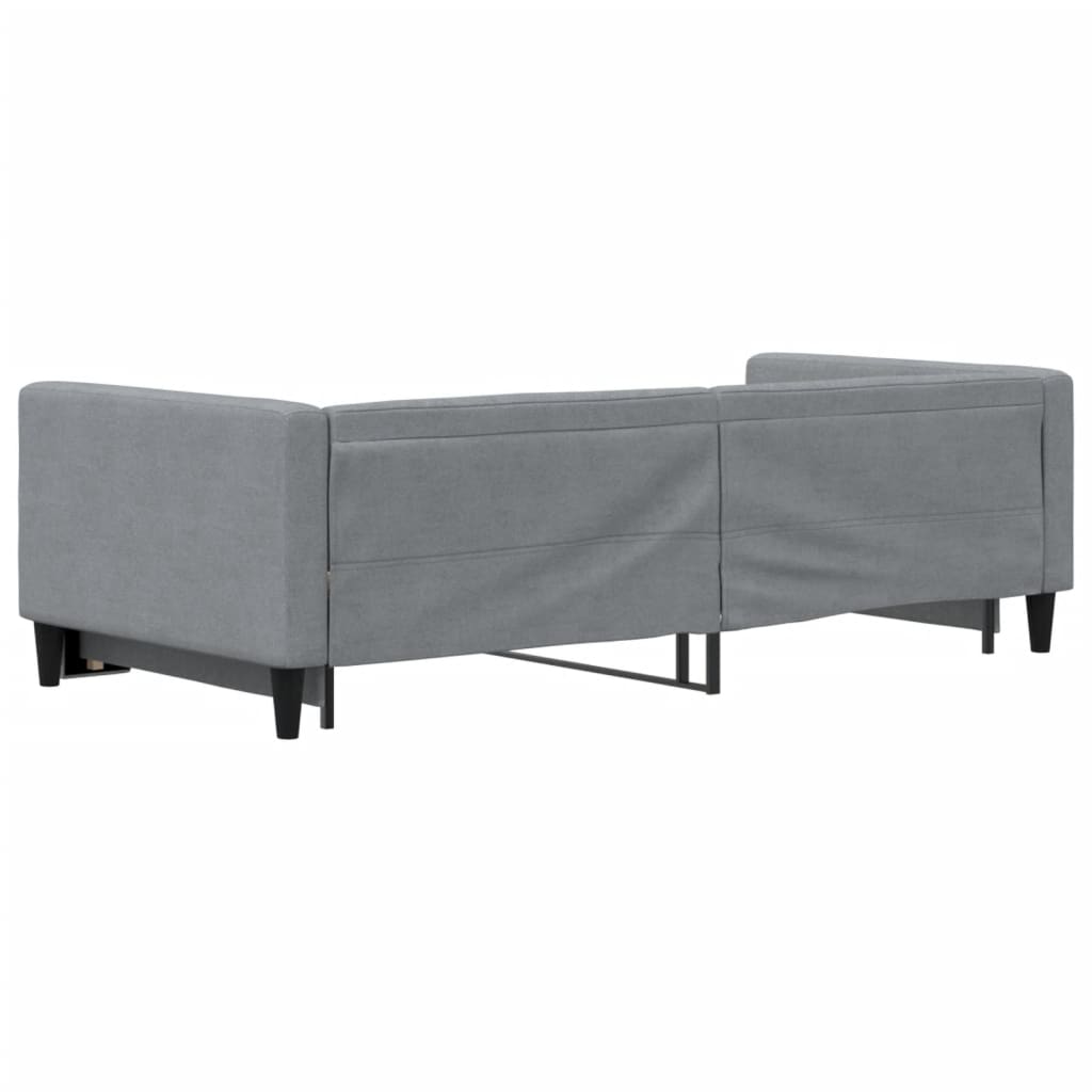 vidaXL Sofa rozsuwana, jasnoszara, 100x190 cm, tkanina