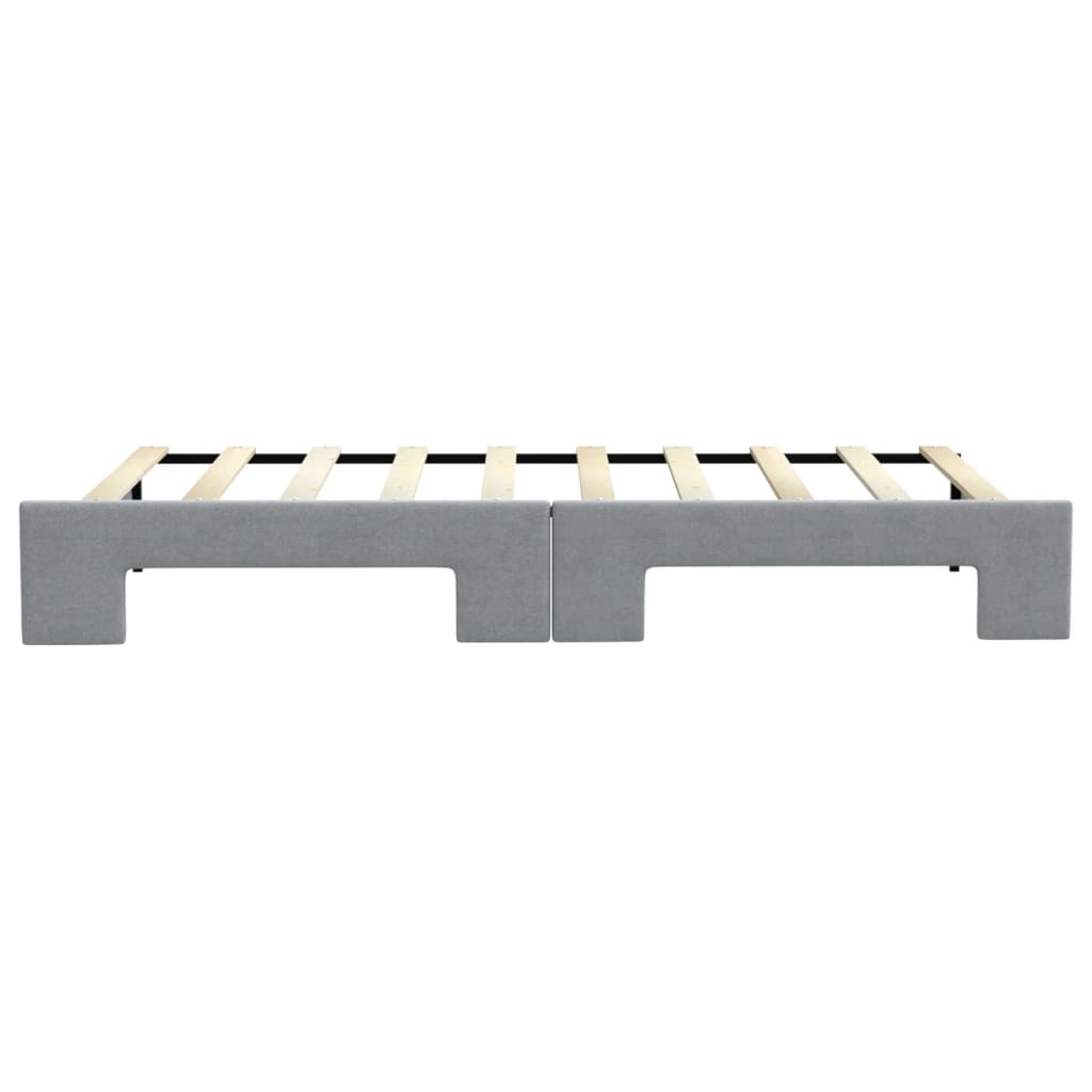 vidaXL Sofa rozsuwana, jasnoszara, 100x190 cm, tkanina