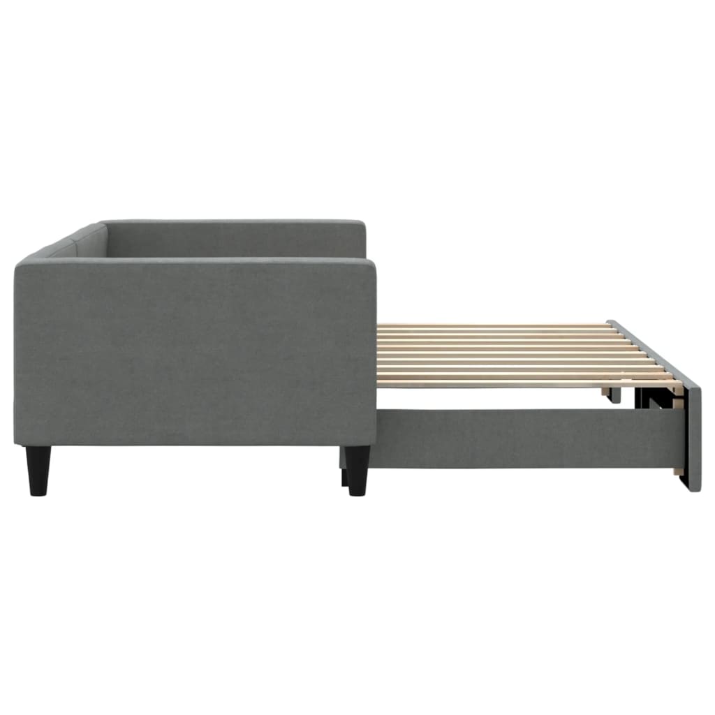 vidaXL Sofa rozsuwana, ciemnoszara, 100x190 cm, tkanina