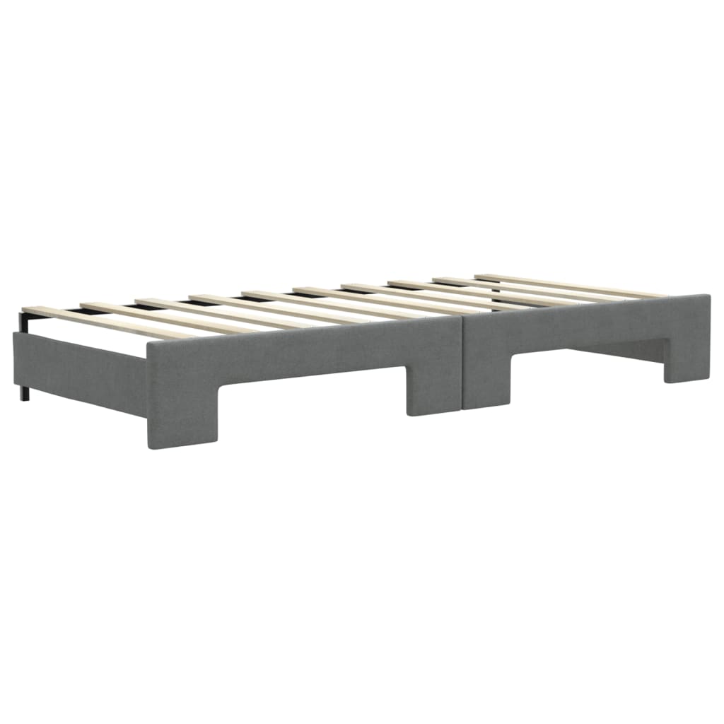 vidaXL Sofa rozsuwana, ciemnoszara, 100x190 cm, tkanina