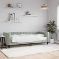 vidaXL Sofa z materacem do spania, jasnoszara, 80x200 cm, aksamit