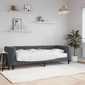 vidaXL Sofa z materacem do spania, ciemnoszara, 80x200 cm, aksamit