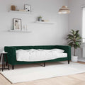vidaXL Sofa z materacem do spania, ciemnozielona, 80x200 cm, aksamit