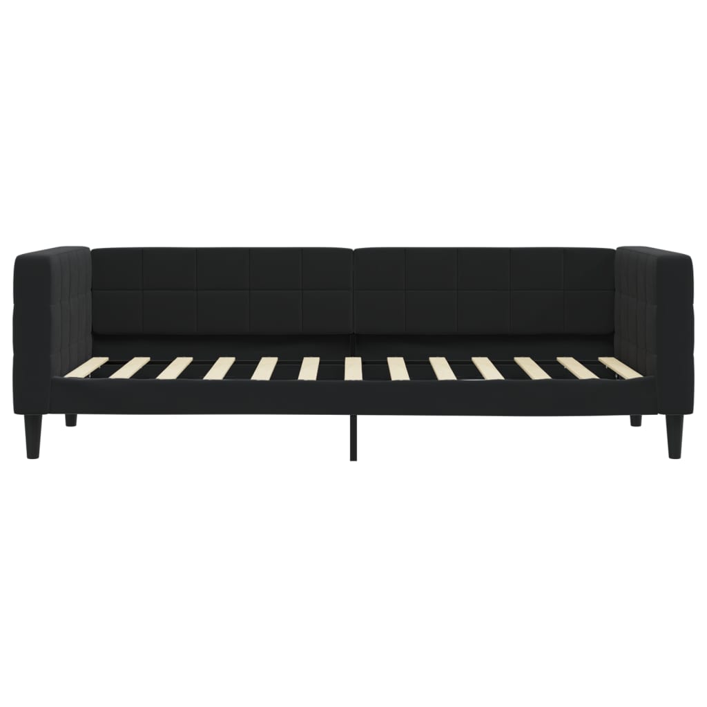 vidaXL Sofa z materacem do spania, czarna, 80x200 cm, aksamit