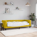 vidaXL Sofa z materacem do spania, żółta, 80x200 cm, aksamit