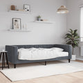 vidaXL Sofa z materacem do spania, ciemnoszara, 90x200 cm, aksamit
