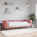 vidaXL Sofa z materacem do spania, różowa, 90x200 cm, aksamit