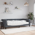 vidaXL Sofa z materacem do spania, ciemnoszara, 100x200 cm, aksamit