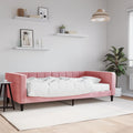 vidaXL Sofa z materacem do spania, różowa, 100x200 cm, aksamit