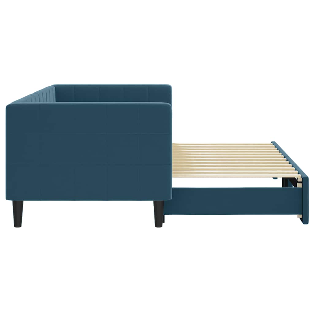 vidaXL Sofa rozsuwana, niebieska, 80x200 cm, aksamit