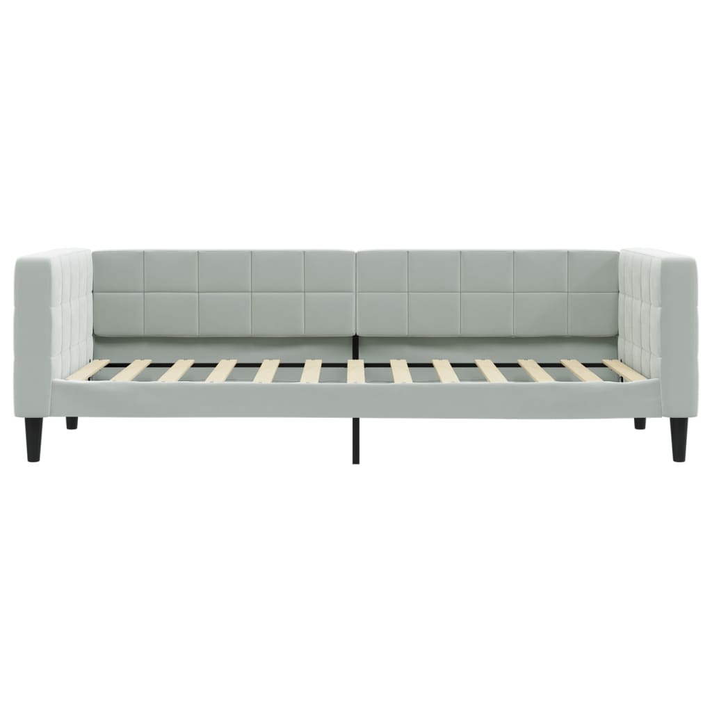 vidaXL Sofa rozsuwana, jasnoszara, 80x200 cm, aksamit
