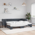 vidaXL Sofa rozsuwana, ciemnozielona, 80x200 cm, aksamit