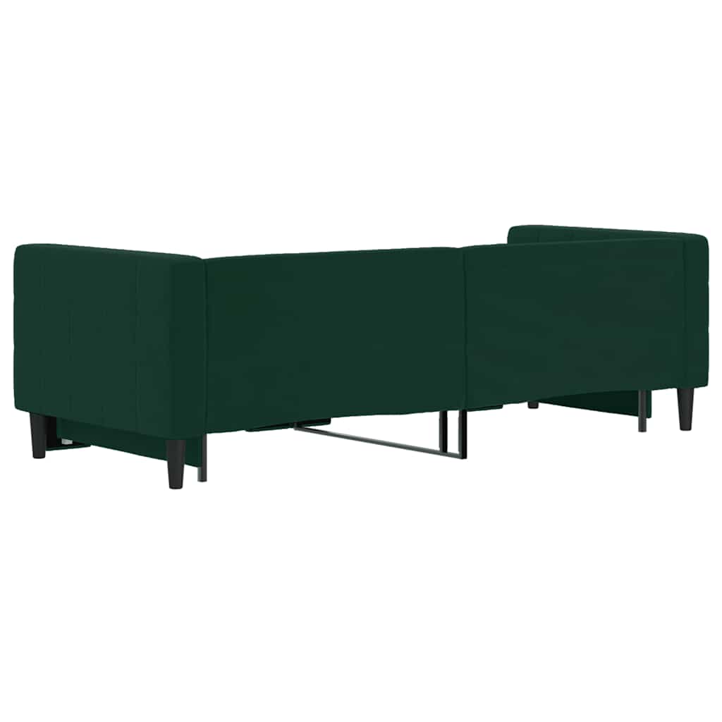 vidaXL Sofa rozsuwana, ciemnozielona, 80x200 cm, aksamit