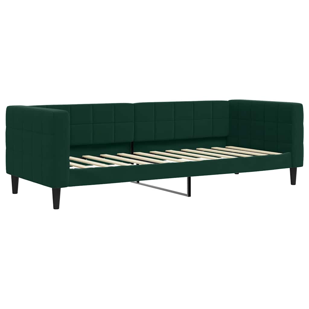vidaXL Sofa rozsuwana, ciemnozielona, 80x200 cm, aksamit