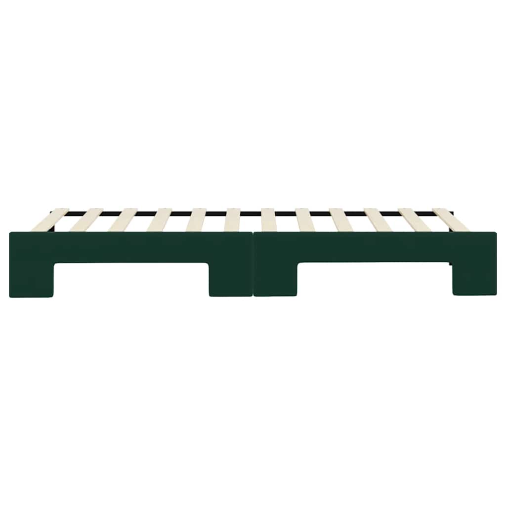 vidaXL Sofa rozsuwana, ciemnozielona, 80x200 cm, aksamit