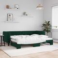 vidaXL Sofa rozsuwana, ciemnozielona, 80x200 cm, aksamit