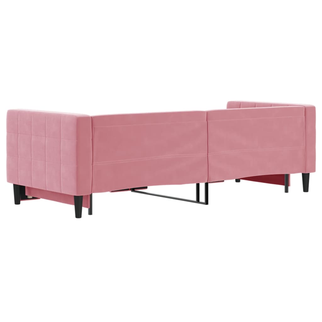 vidaXL Sofa rozsuwana, różowa, 80x200 cm, aksamit