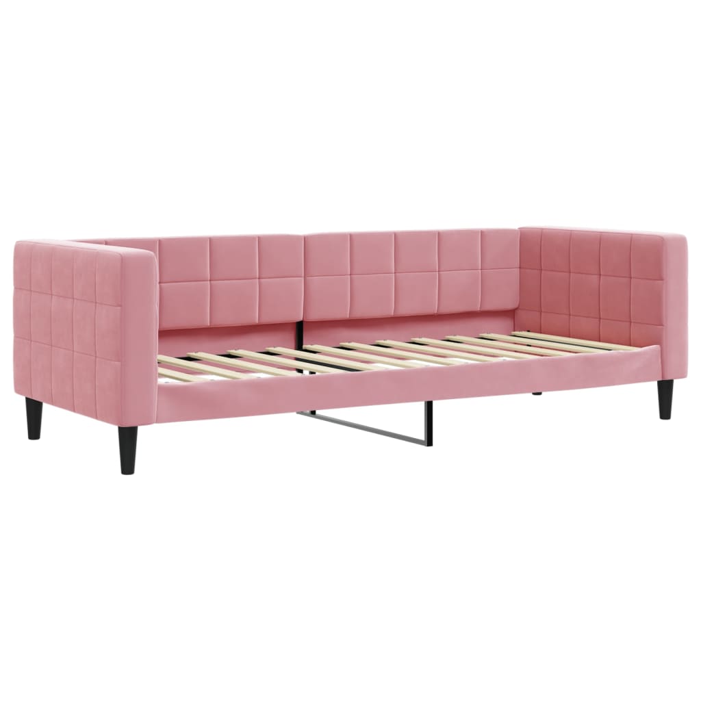 vidaXL Sofa rozsuwana, różowa, 80x200 cm, aksamit
