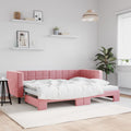 vidaXL Sofa rozsuwana, różowa, 80x200 cm, aksamit
