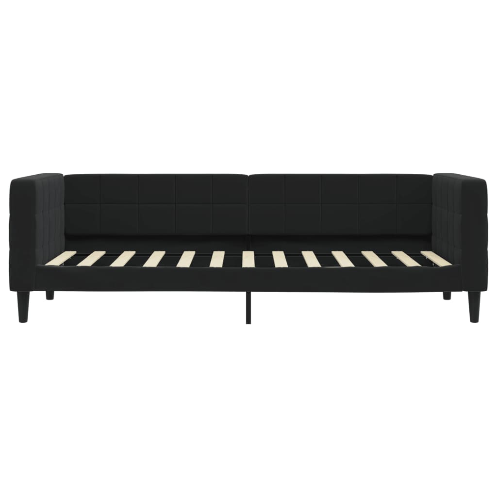 vidaXL Sofa rozsuwana, czarna, 80x200 cm, aksamit