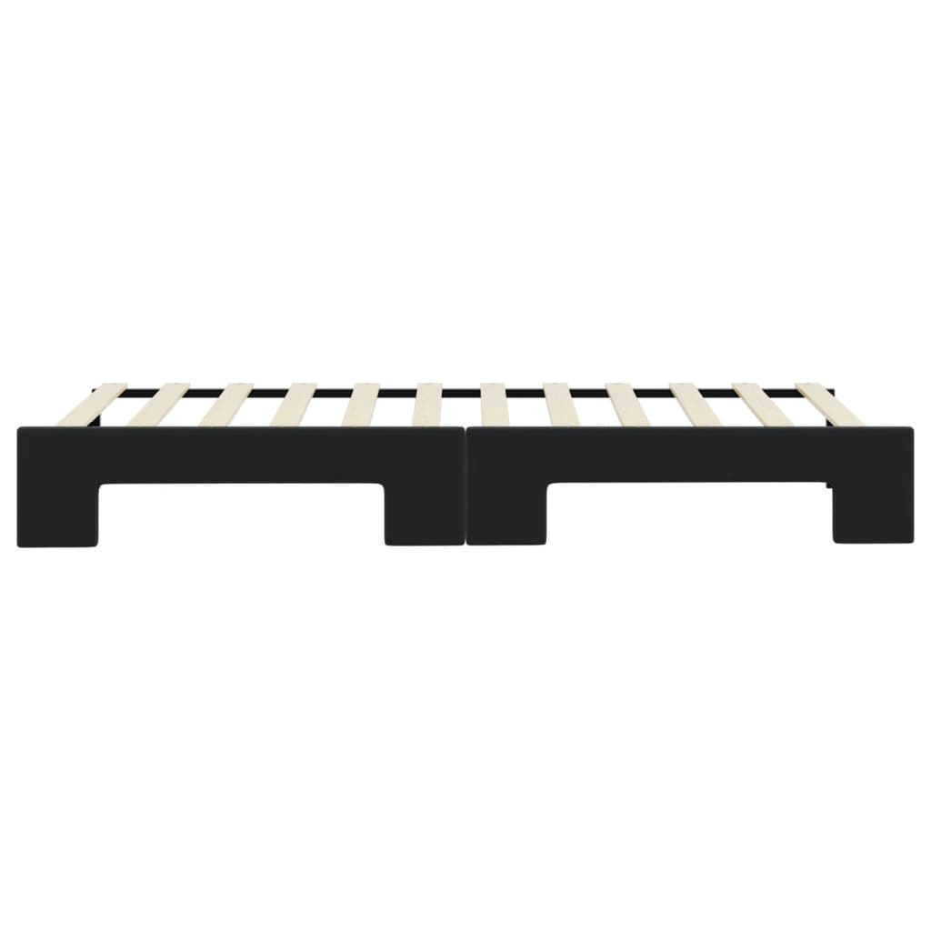 vidaXL Sofa rozsuwana, czarna, 80x200 cm, aksamit