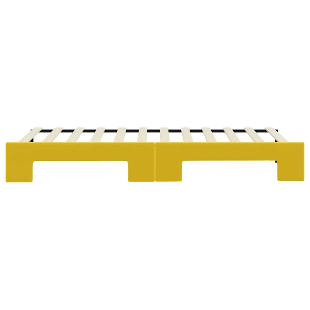 vidaXL Sofa rozsuwana, żółta, 80x200 cm, aksamit