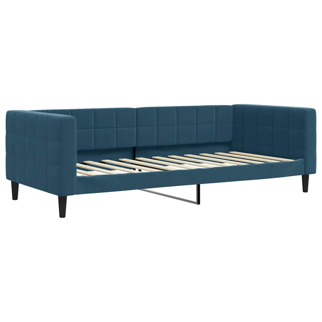 vidaXL Sofa rozsuwana, niebieska, 90x200 cm, aksamit