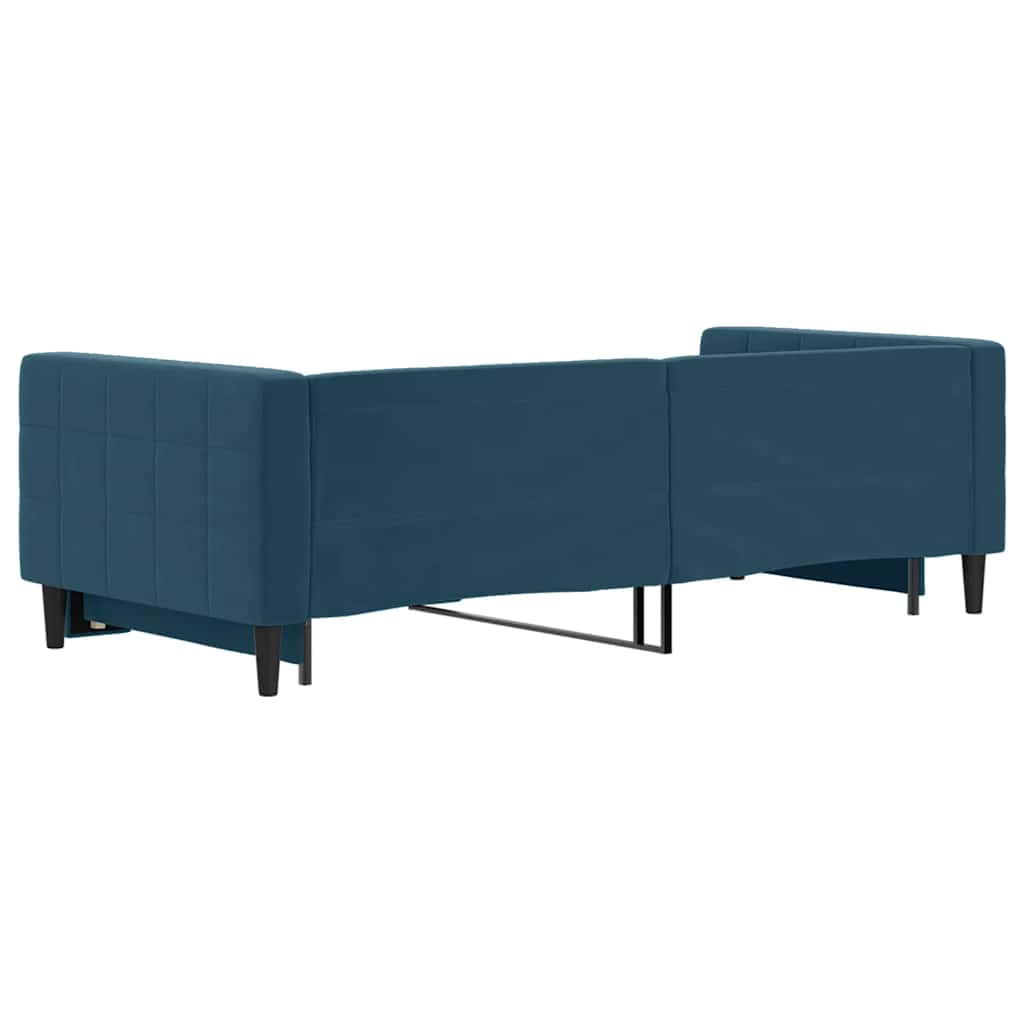 vidaXL Sofa rozsuwana, niebieska, 90x200 cm, aksamit