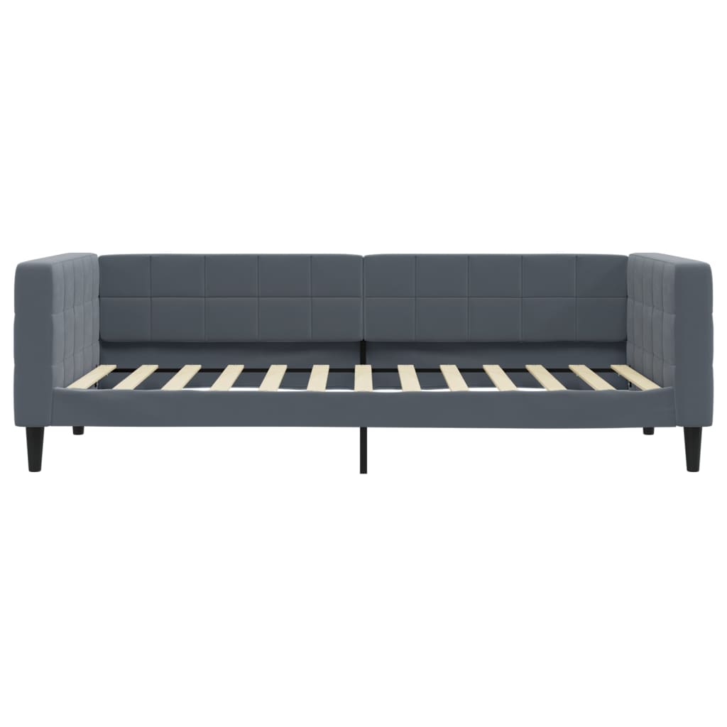 vidaXL Sofa rozsuwana, ciemnoszara, 90x200 cm, aksamit