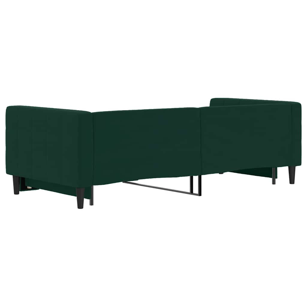 vidaXL Sofa rozsuwana, ciemnozielona, 90x200 cm, aksamit