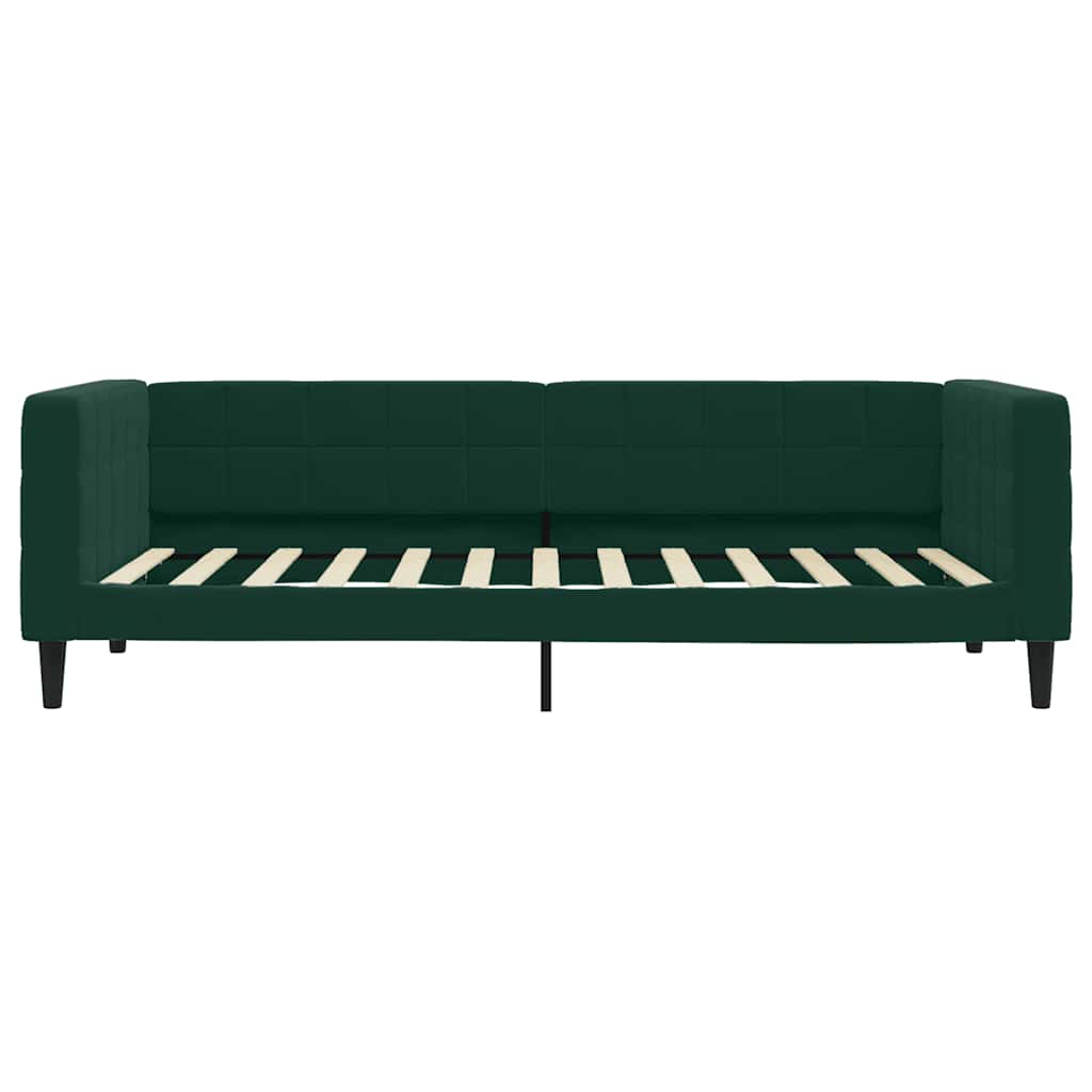 vidaXL Sofa rozsuwana, ciemnozielona, 90x200 cm, aksamit