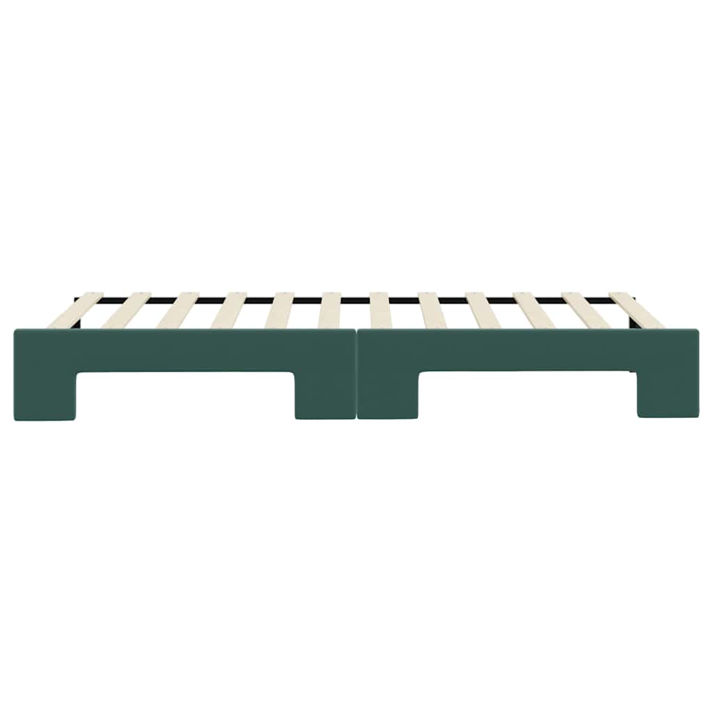vidaXL Sofa rozsuwana, ciemnozielona, 90x200 cm, aksamit