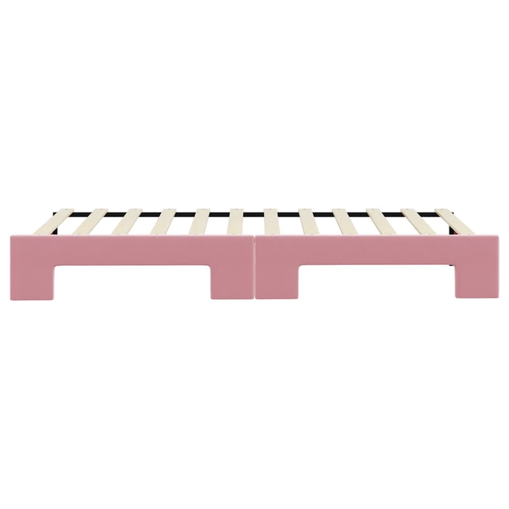 vidaXL Sofa rozsuwana, różowa, 90x200 cm, aksamit
