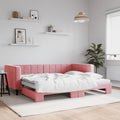 vidaXL Sofa rozsuwana, różowa, 90x200 cm, aksamit