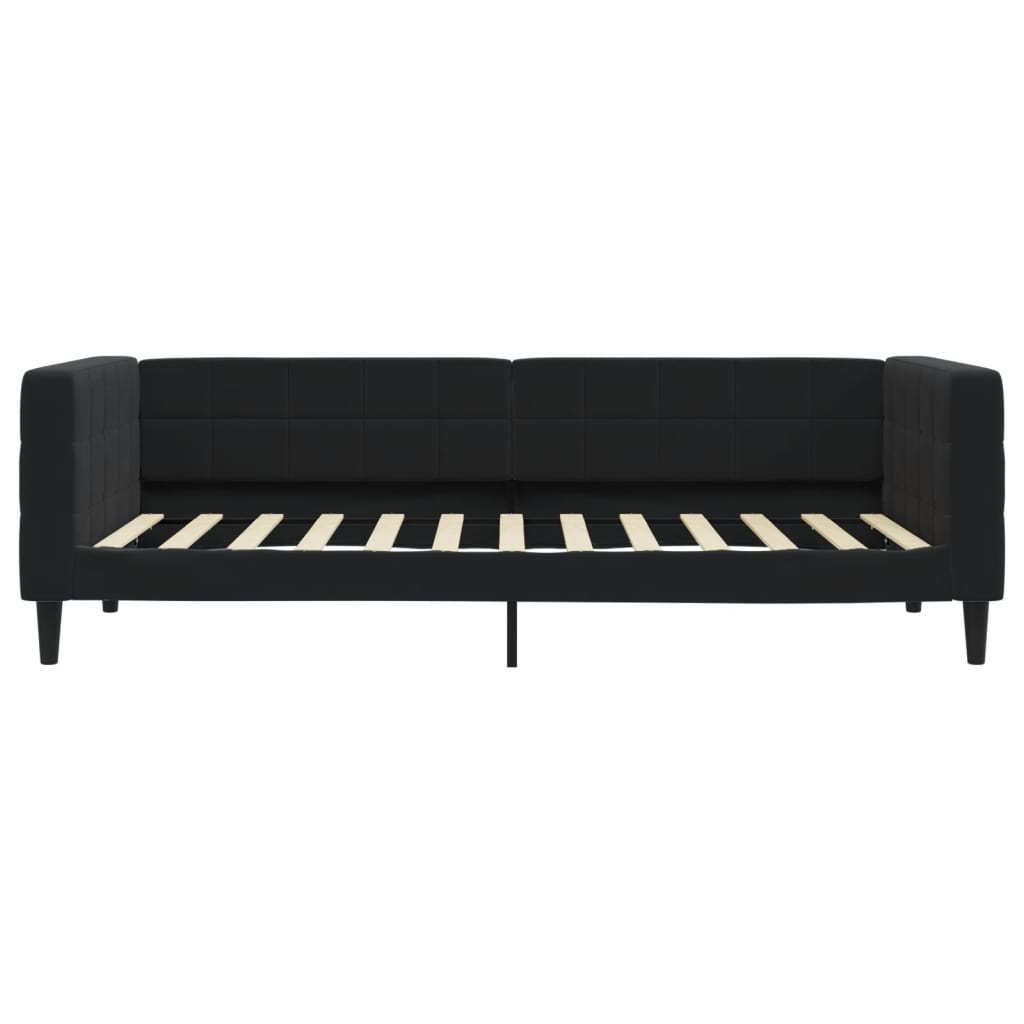 vidaXL Sofa rozsuwana, czarna, 90x200 cm, aksamit