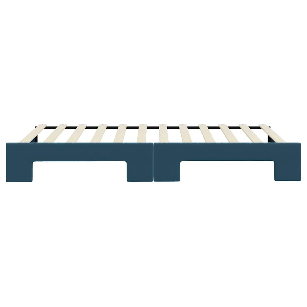 vidaXL Sofa rozsuwana, niebieska, 100x200 cm, aksamit