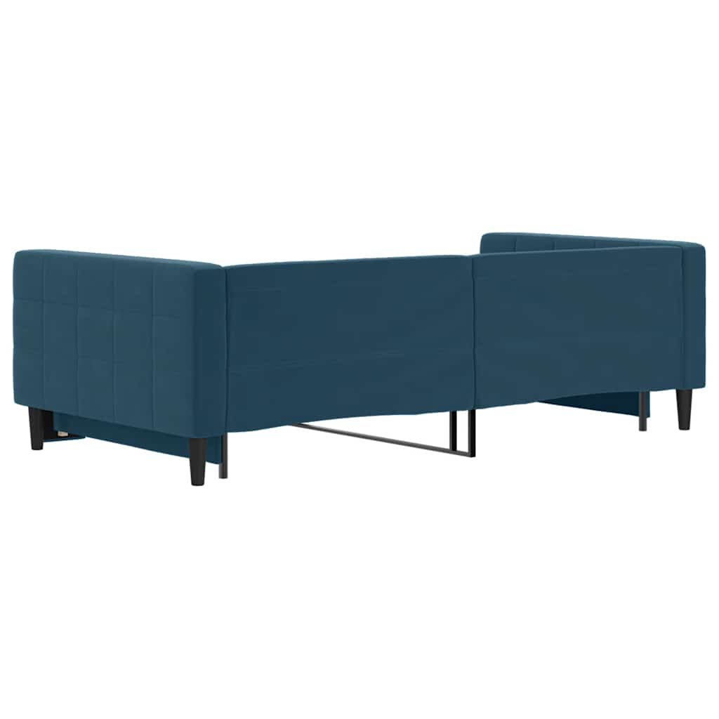 vidaXL Sofa rozsuwana, niebieska, 100x200 cm, aksamit