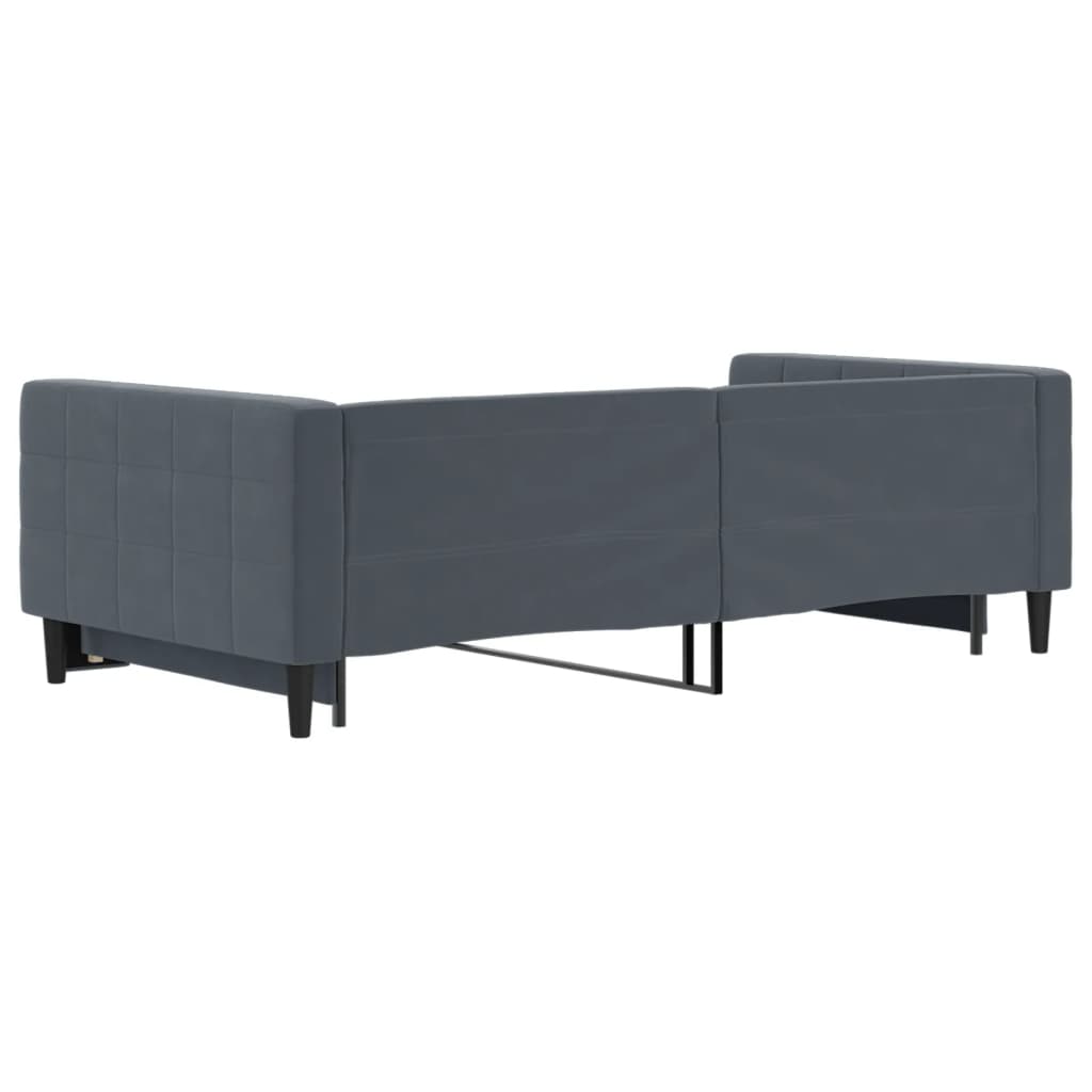 vidaXL Sofa rozsuwana, ciemnoszara, 100x200 cm, aksamit