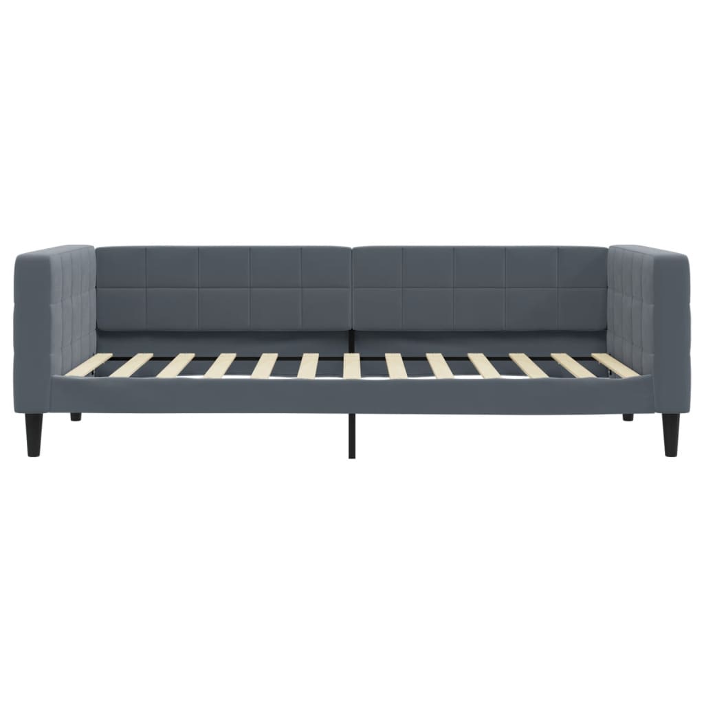 vidaXL Sofa rozsuwana, ciemnoszara, 100x200 cm, aksamit
