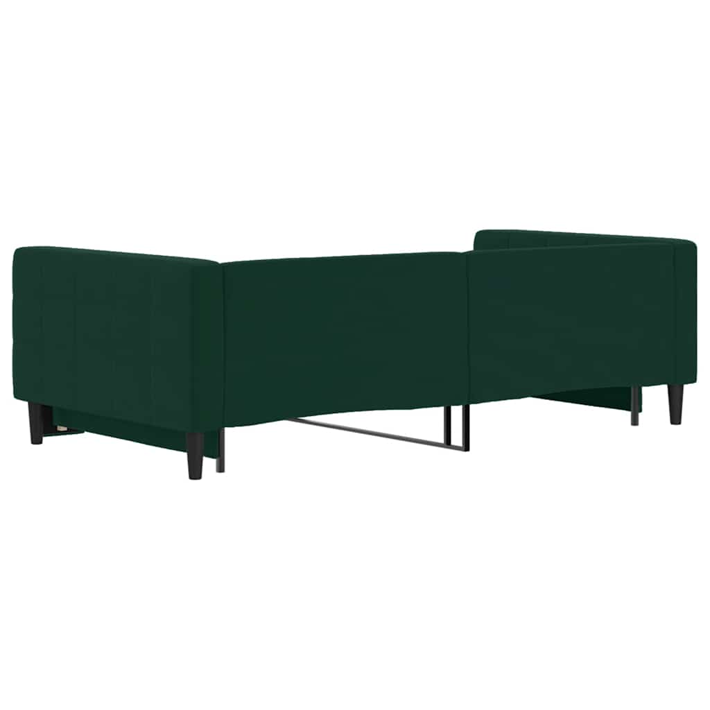 vidaXL Sofa rozsuwana, ciemnozielona, 100x200 cm, aksamit