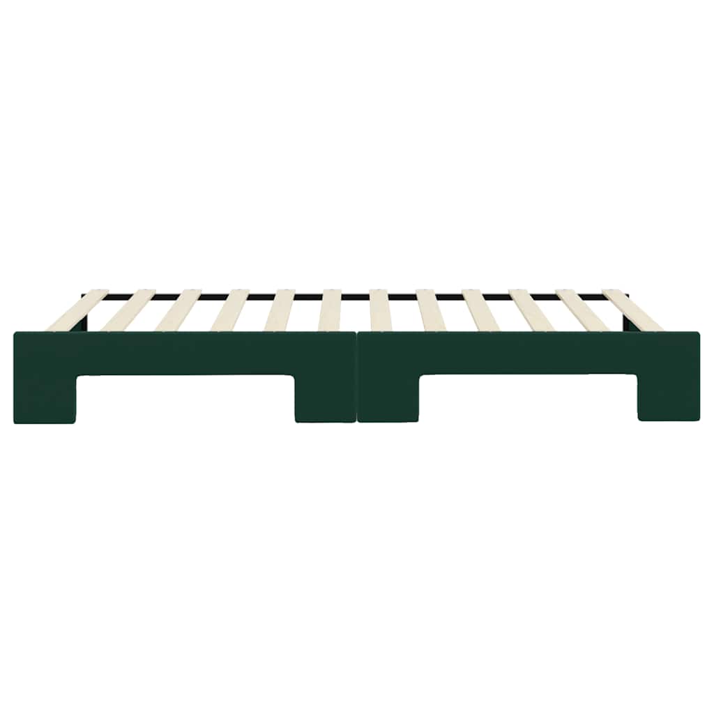 vidaXL Sofa rozsuwana, ciemnozielona, 100x200 cm, aksamit