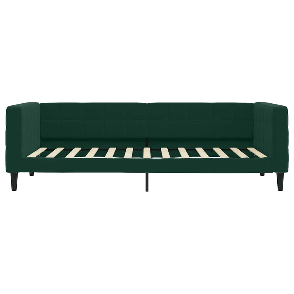 vidaXL Sofa rozsuwana, ciemnozielona, 100x200 cm, aksamit